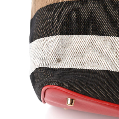 Burberry Canvas Mega Check Medium Ashby Hobo Cadmium Red 12 of 12