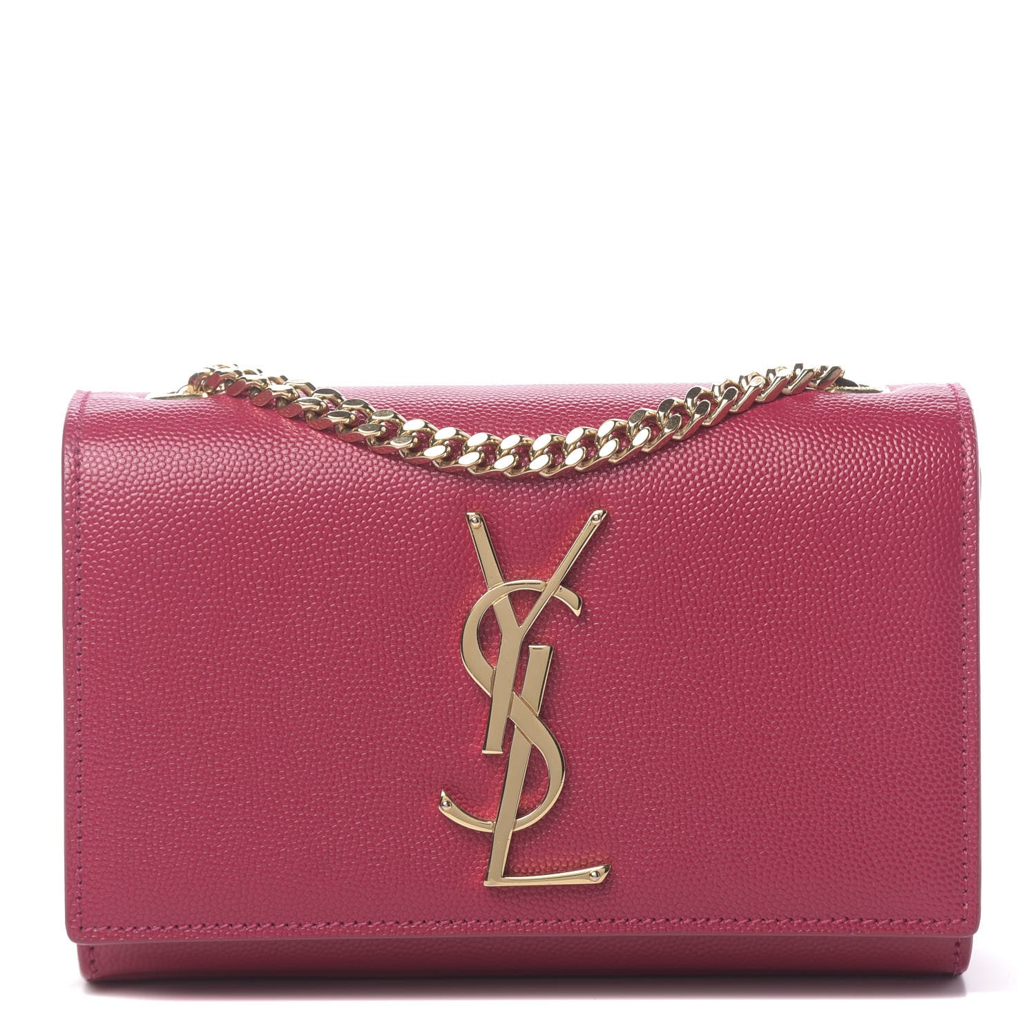 Saint Laurent Grain De Poudre Small Monogram Kate Satchel Bubblegum 1 of 9