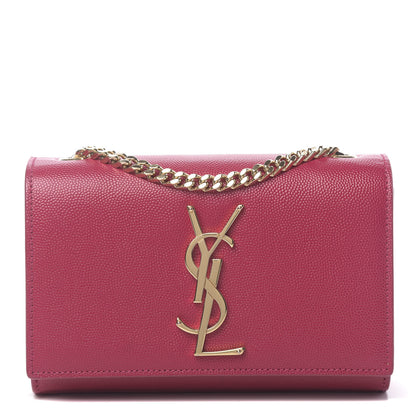 Saint Laurent Grain De Poudre Small Monogram Kate Satchel Bubblegum 1 of 9