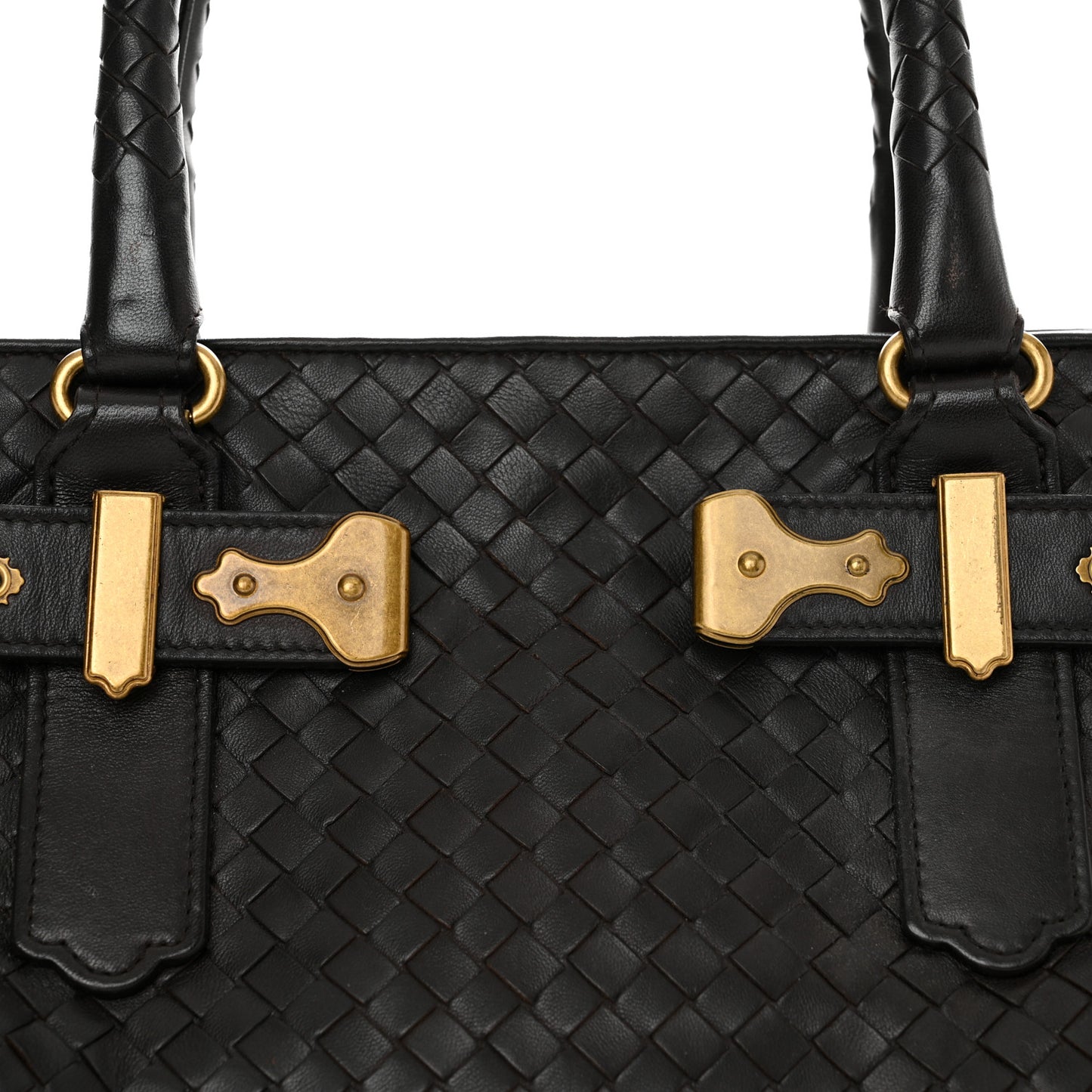 Nappa Intrecciato Shoulder Bag Moro