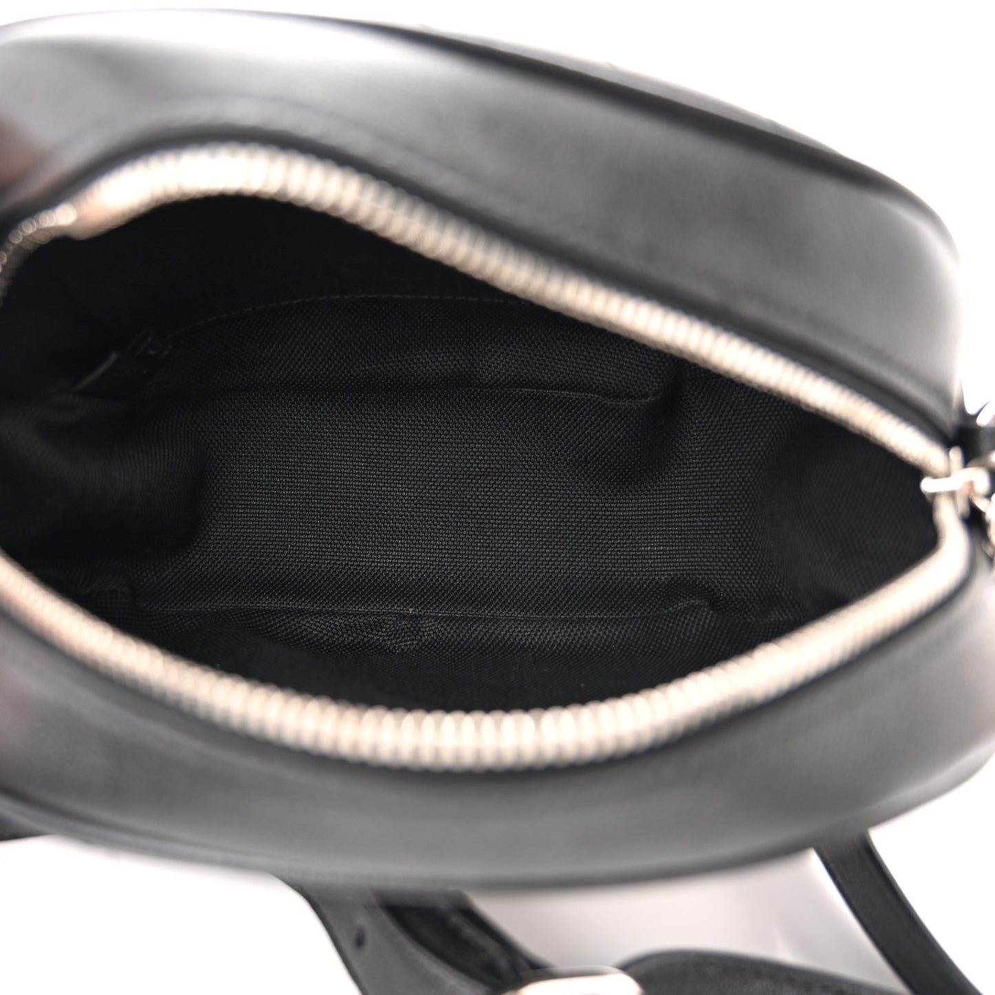 Sakai Be Green Calfskin Diagonal Stitched Mini Blondie Shoulder Bag Black