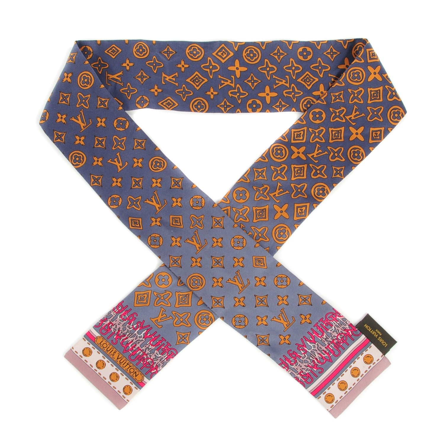 Louis Vuitton Silk Monogram Map Bandeau Quetsche 1 of 6