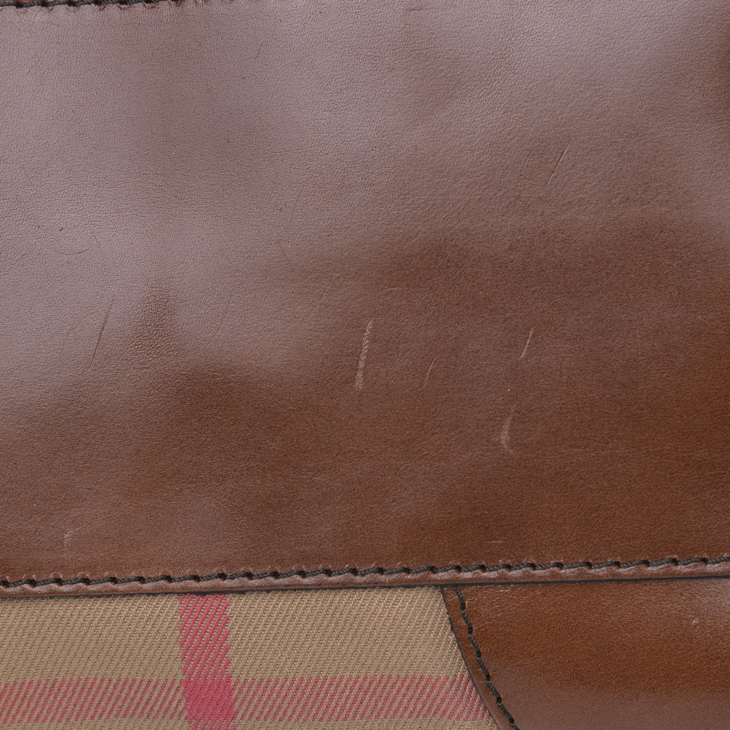 Burberry House Check Small Canterbury Tote Dark Tan 11 of 11