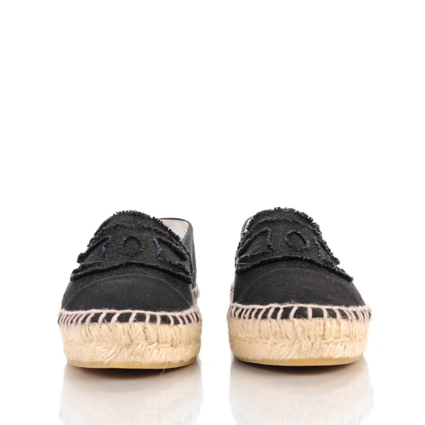 Chanel Toile CC Espadrilles 37 Black 2 of 10