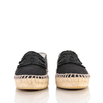 Chanel Toile CC Espadrilles 37 Black 2 of 10