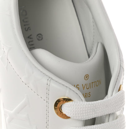 Louis Vuitton Lambskin Embossed Monogram Time Out Sneakers 37 White 10 of 10