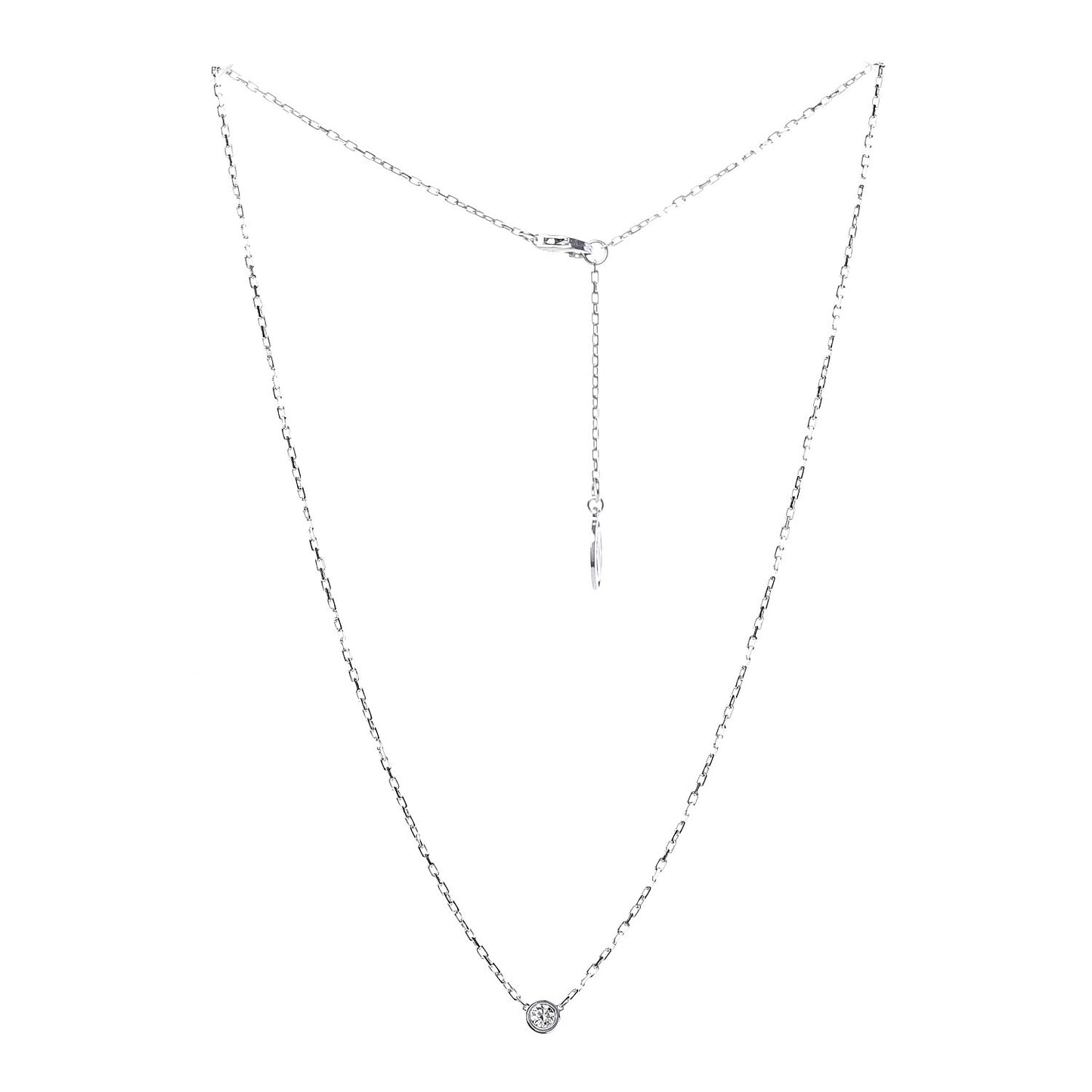 18K White Gold Diamond SM D'Amour Pendant Necklace