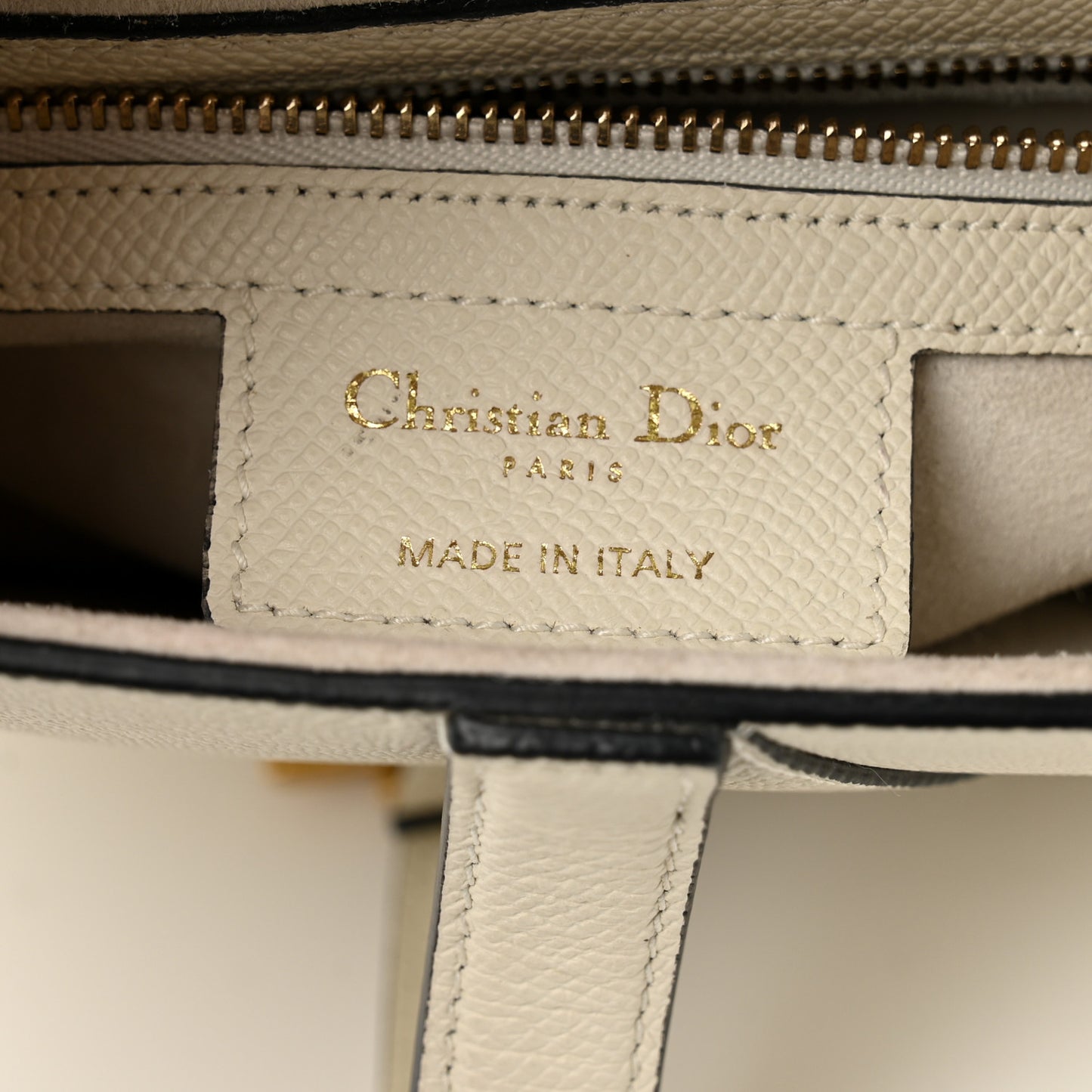 Grained Calfskin Saddle Bag White