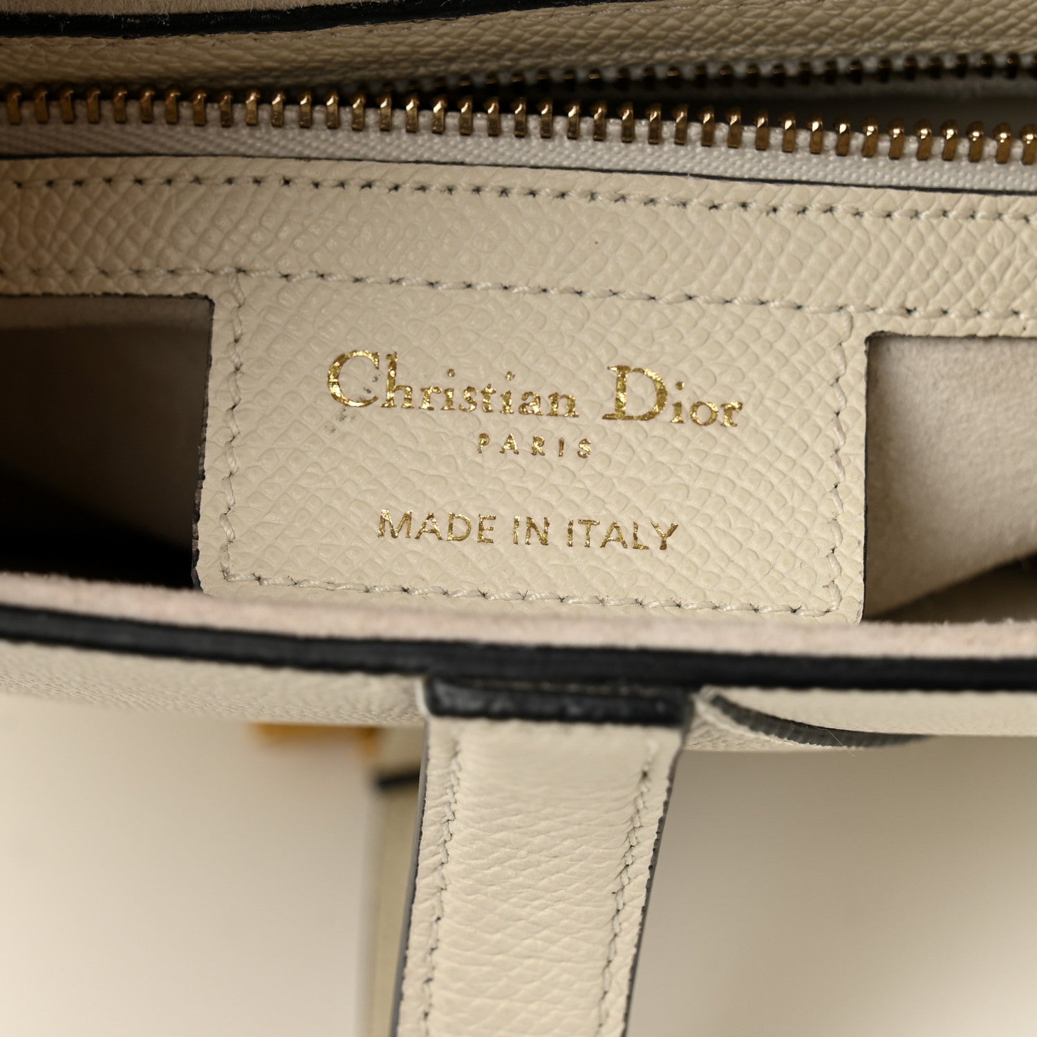 Christian Dior Grained Calfskin Saddle Bag White 6 of 14