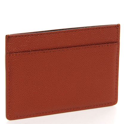 Saint Laurent Grain De Poudre Card Case Brown 3 of 5