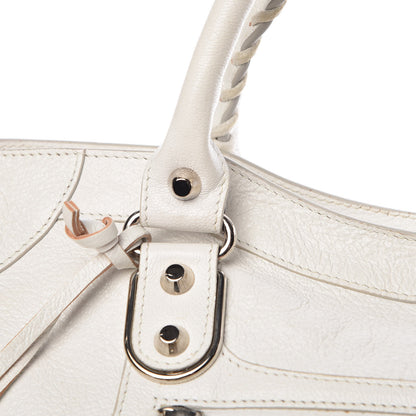 Balenciaga Chevre Silver Metallic Edge Hardware City White 10 of 15