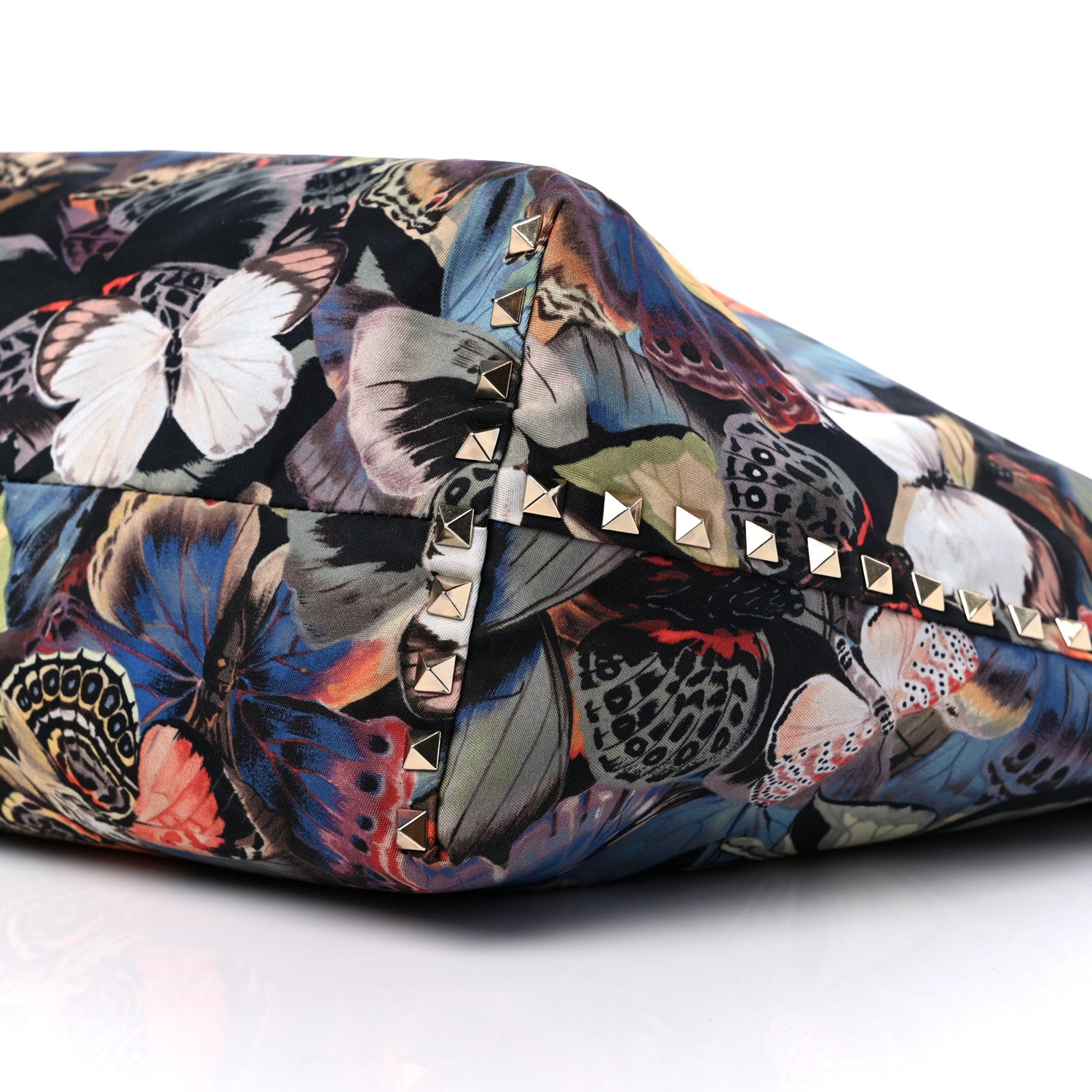 Valentino Garavani Canvas Camubutterfly Rockstud Crossbody Tote Multicolor 8 of 9