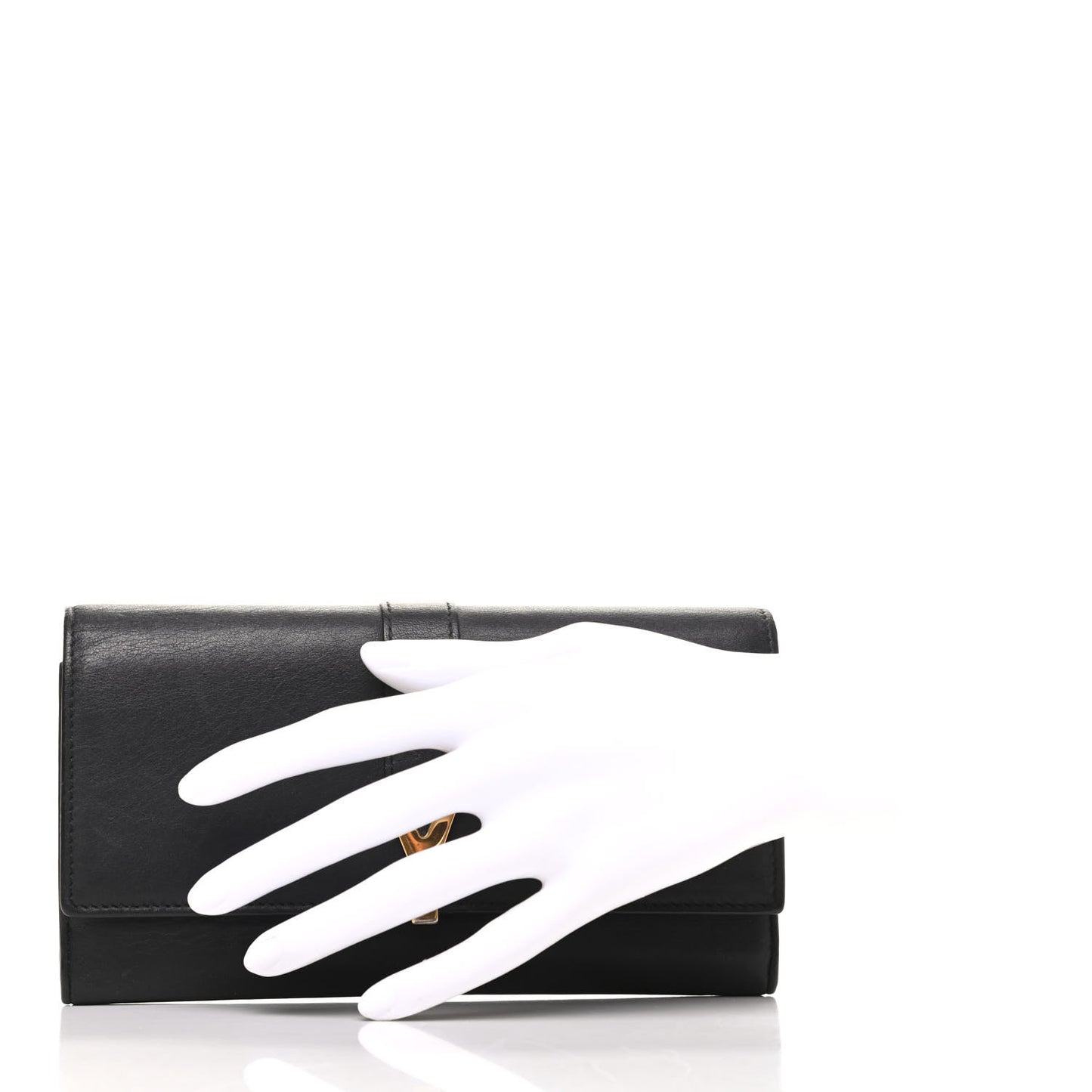 Calfskin Classic Y Ligne Wallet Black