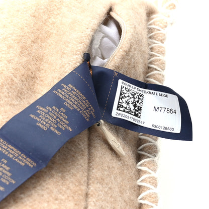 Louis Vuitton Wool Cashmere Checkmate Cushion Pillow Beige 3 of 3
