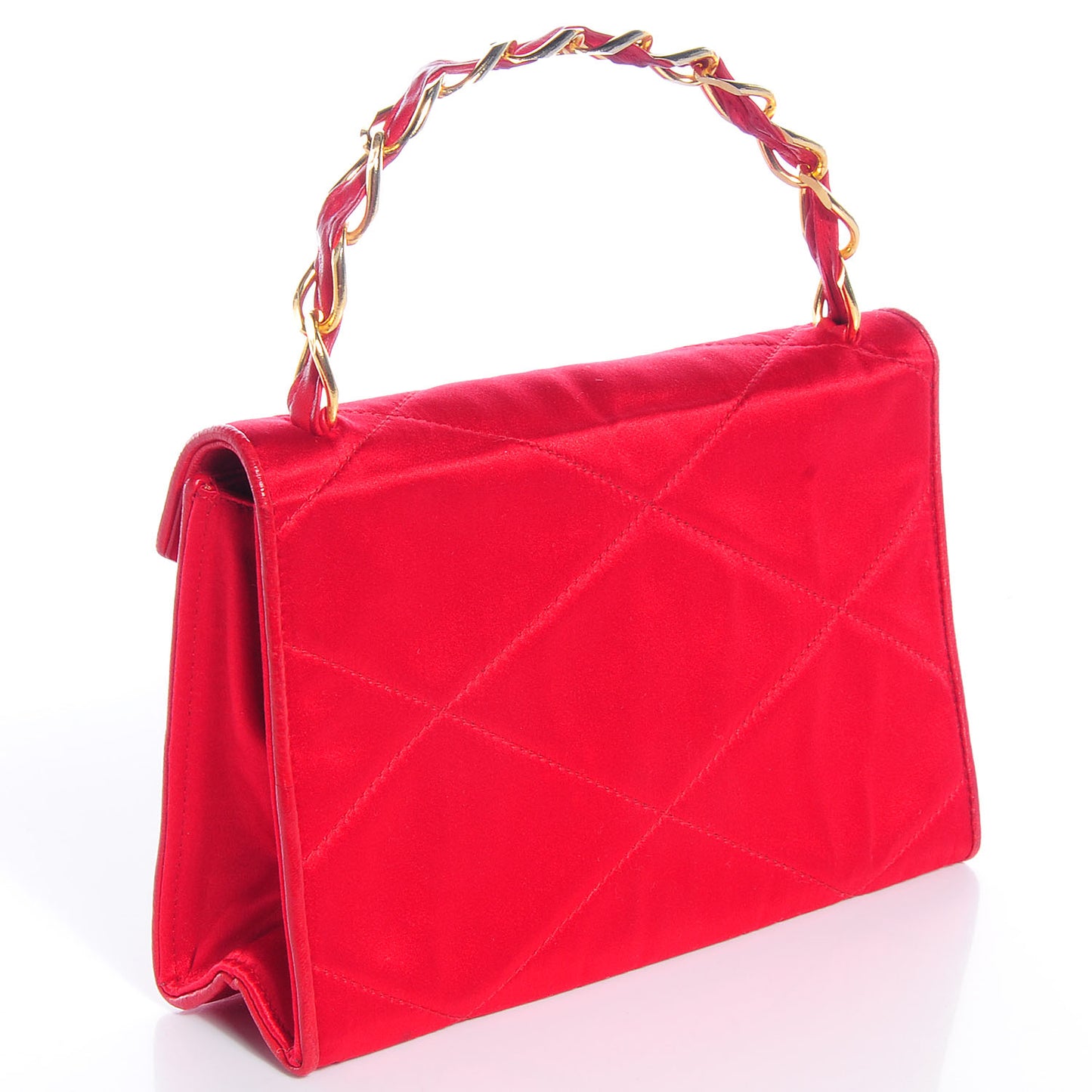 Satin CC Envelope Flap Red