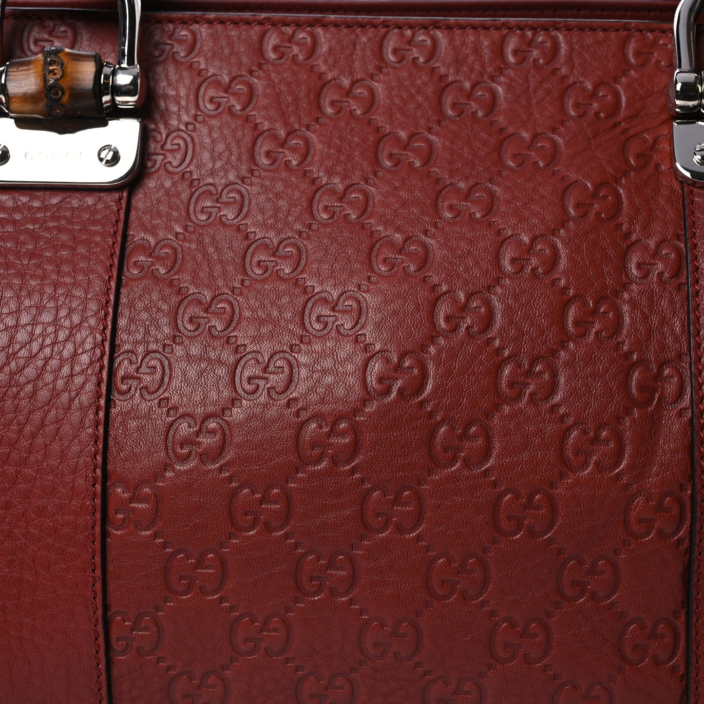 Guccissima Medium Bamboo Bar Tote Brown