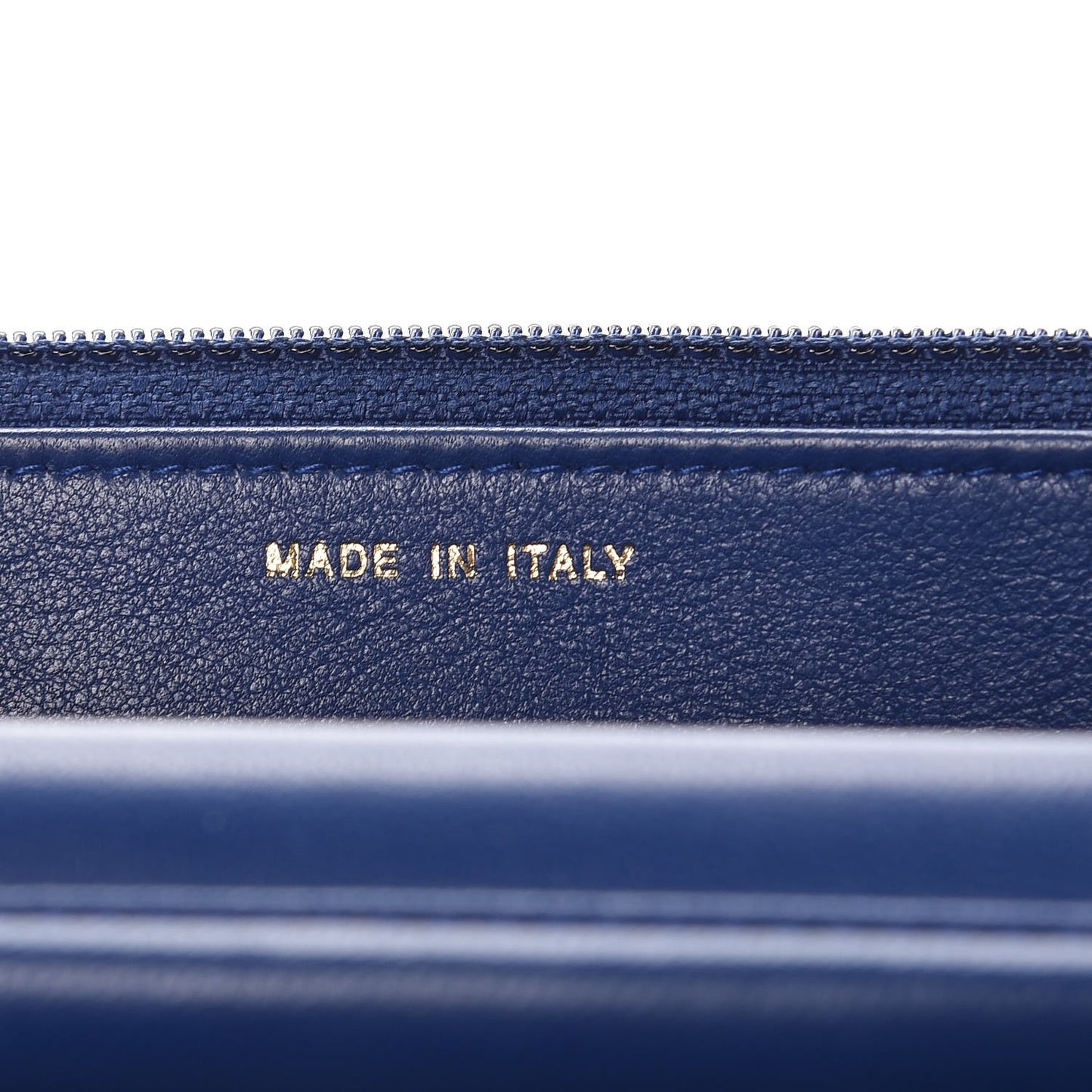 Lambskin Studded Wallet On Chain WOC Blue