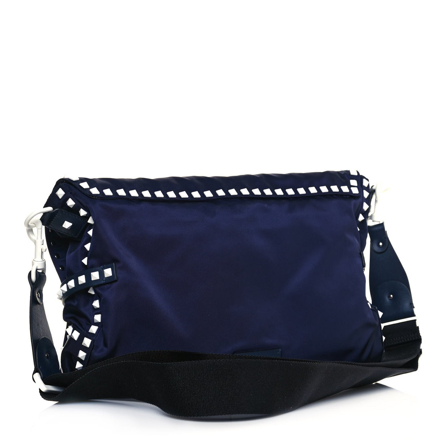Nylon Free Rockstud Messenger Bag Marine