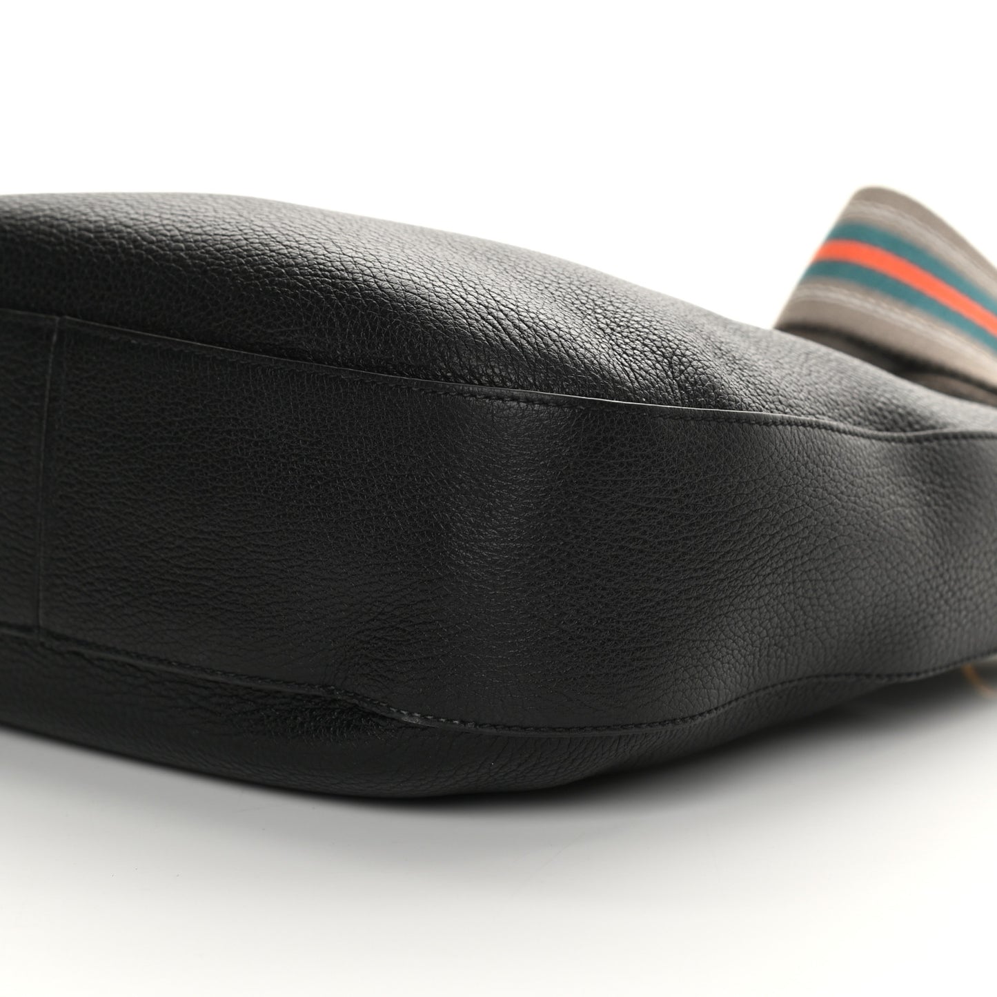 Vitello Phenix Zippered Messenger Hobo Black