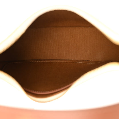 Celine Canvas Calfskin Ava Triomphe Shoulder Bag White 5 of 10