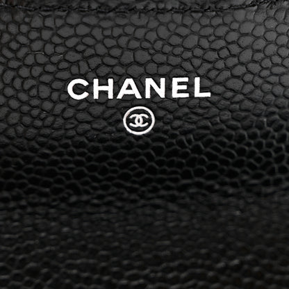 Chanel Caviar Quilted Flap Card Holder Wallet Black 6 of 8