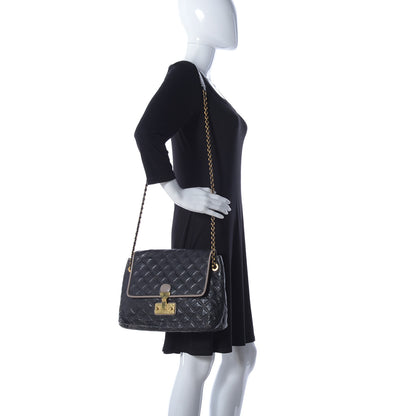 Marc Jacobs Lambskin Quilted Large Baroque Single Flap Bag Black 2 of 18