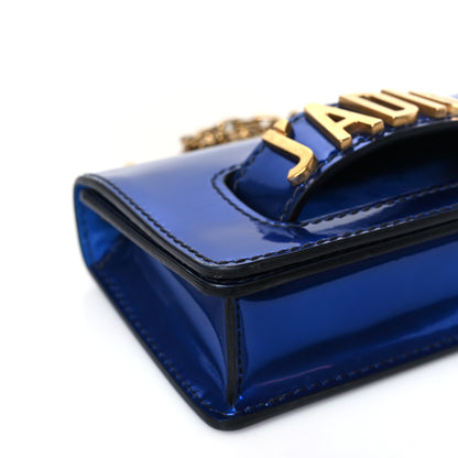Christian Dior Metallic Calfskin J'Adior Mini Chain Flap Bag Blue 7 of 8