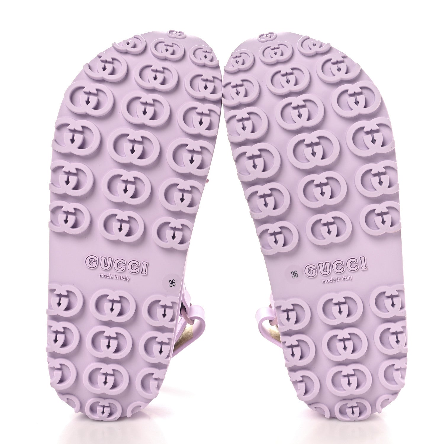 Gucci Soft Rubber Horsebit Touch Womens Strapped Sandals 36 Talc Pink 6 of 10