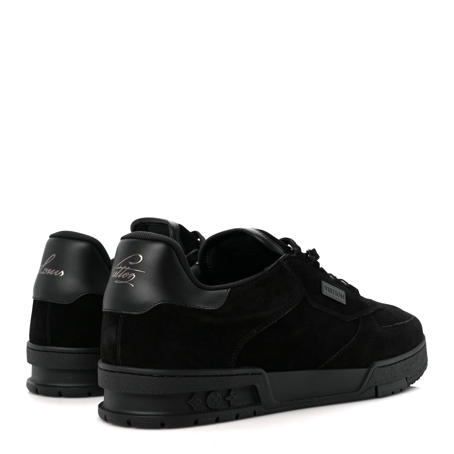 Louis Vuitton Suede Mens LV Trainer Sneakers 9 Black 4 of 10
