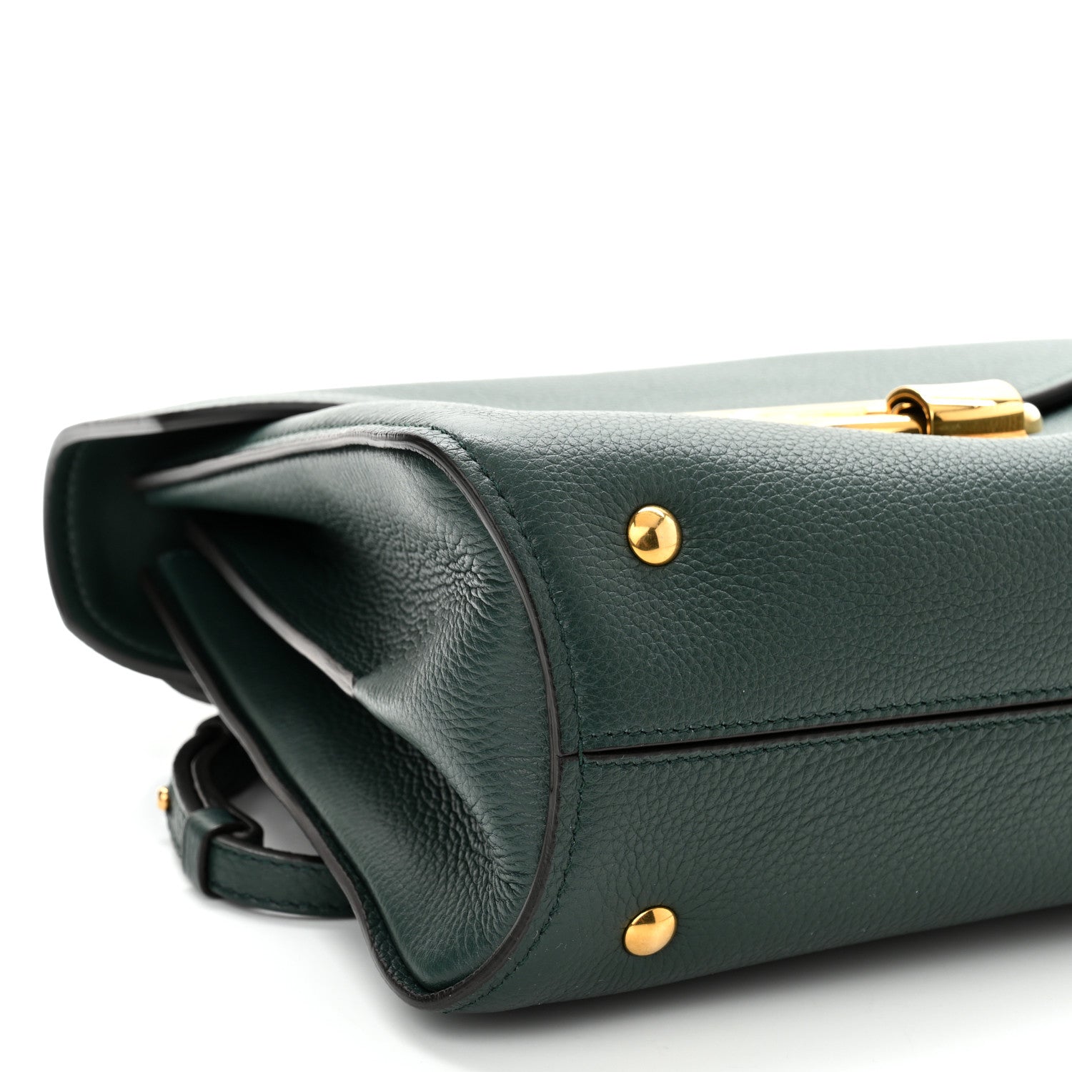 Salvatore Ferragamo Calfskin Margot Top Handle Satchel Dark Green 9 of 10