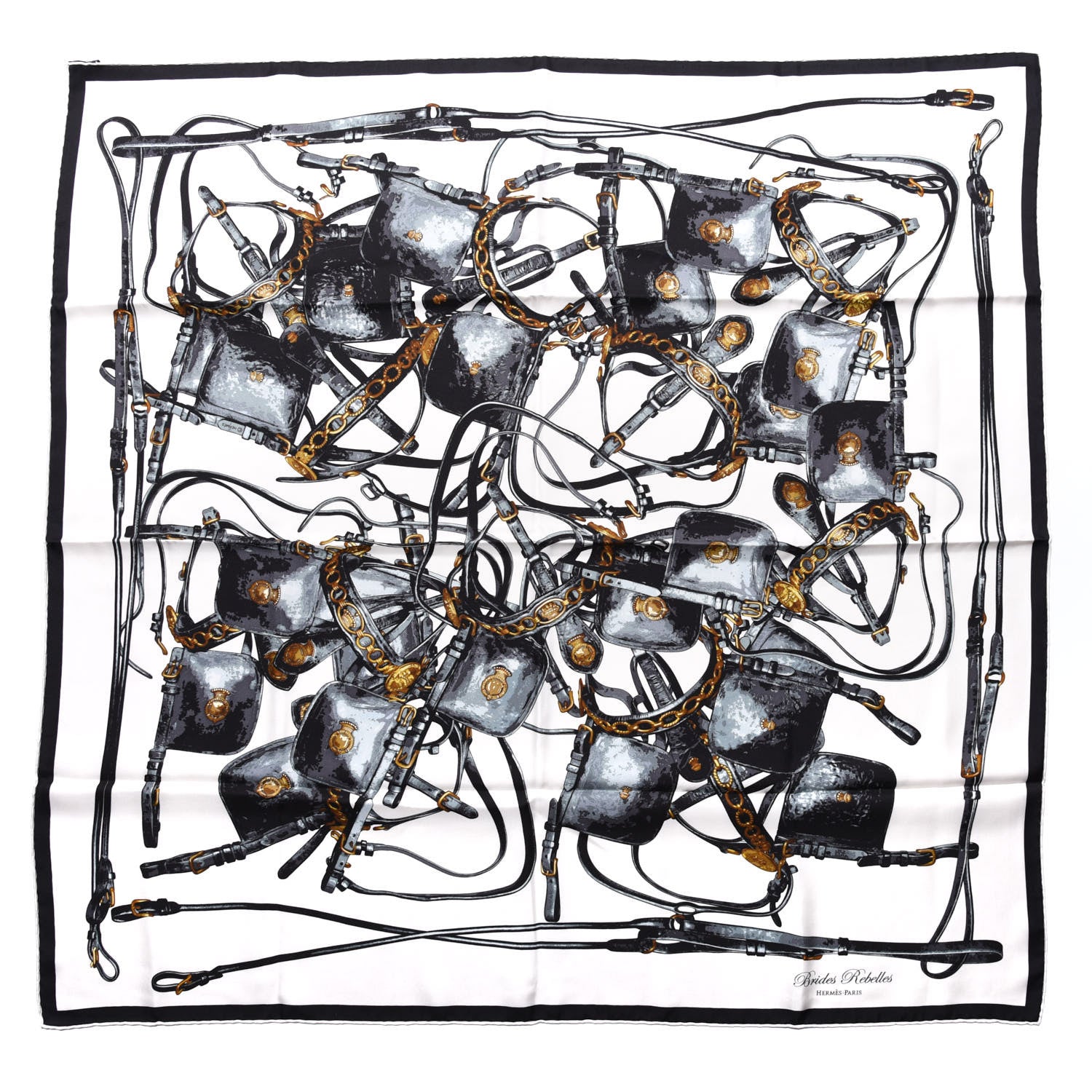 Hermes Silk Brides Rebelles Scarf 90 1 of 3