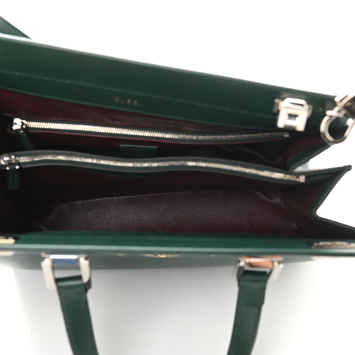 Smooth Calfskin Medium Zumi Top Handle Bag Vintage Green
