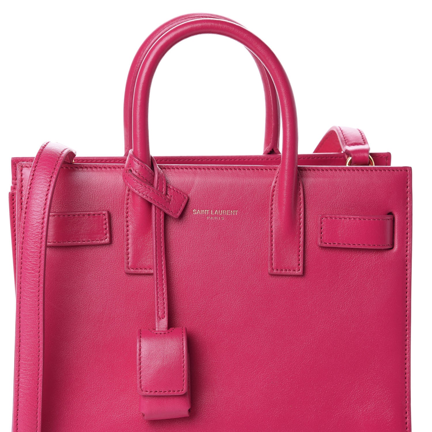 Saint Laurent Calfskin Nano Sac De Jour Bubblegum 10 of 10