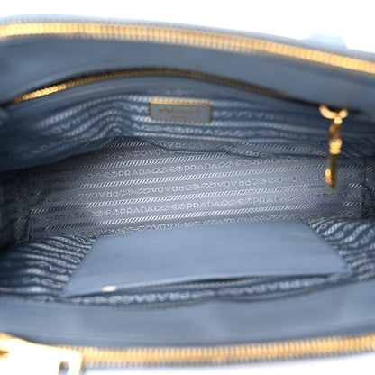 Prada Saffiano Small Galleria Double Zip Tote Aviazione 6 of 11