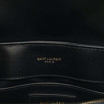 Saint Laurent Calfskin Y Quilted Monogram Small Loulou Chain Satchel Black 6 of 11