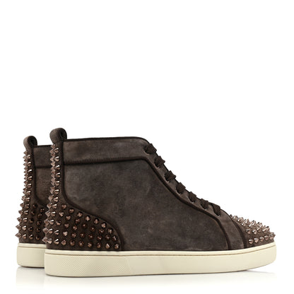 Christian Louboutin Mens Suede Lou Spikes Flat Sneakers 43 Castor Africa 5 of 12