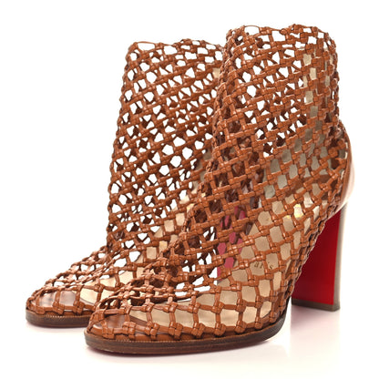 Christian Louboutin Nappa Caged Porligat Booties 39 Brown 3 of 9