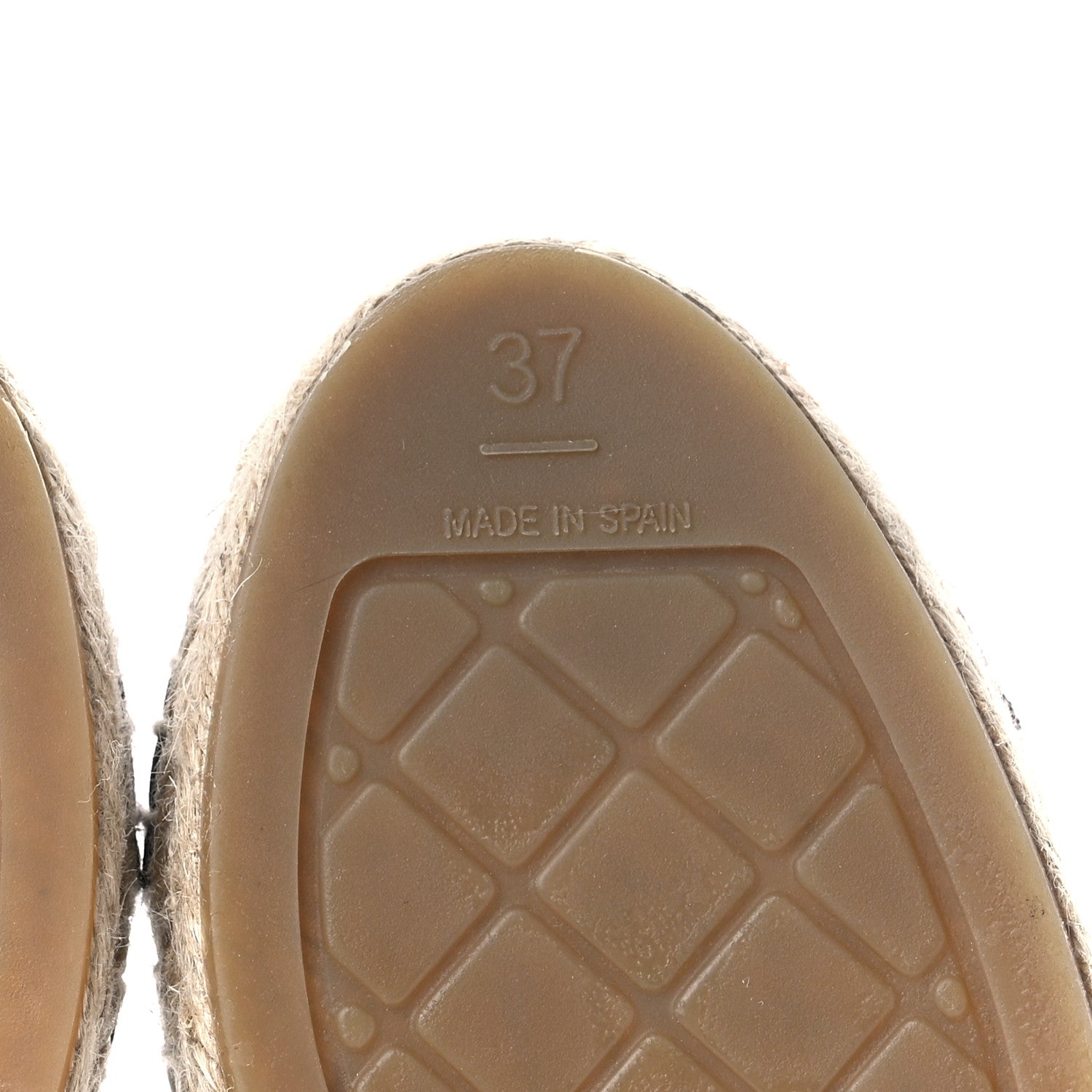 Chanel Cotton Jacquard Grosgrain CC Print Espadrilles 37 Grey Black 9 of 12