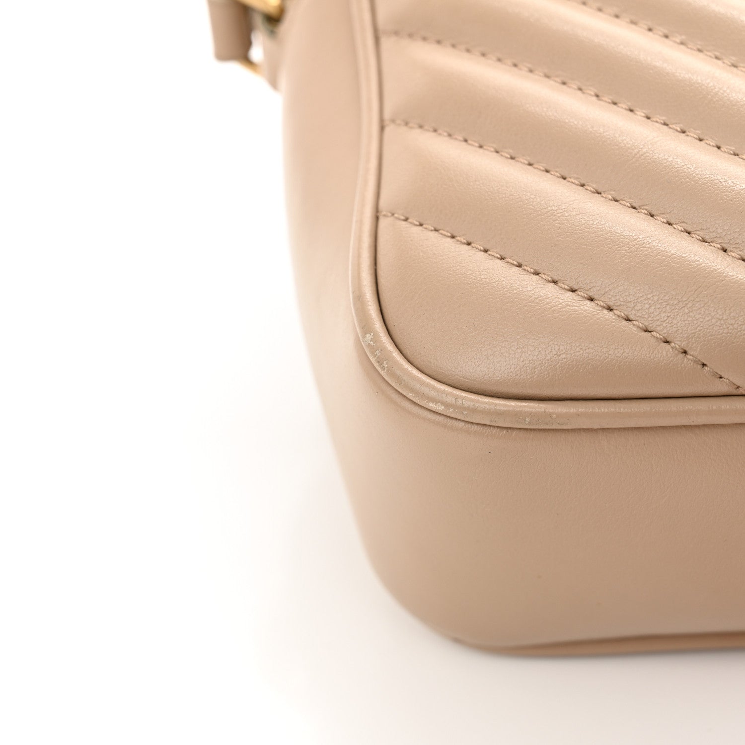 Saint Laurent Calfskin Matelasse Monogram Lou Camera Bag Dark Beige 16 of 17