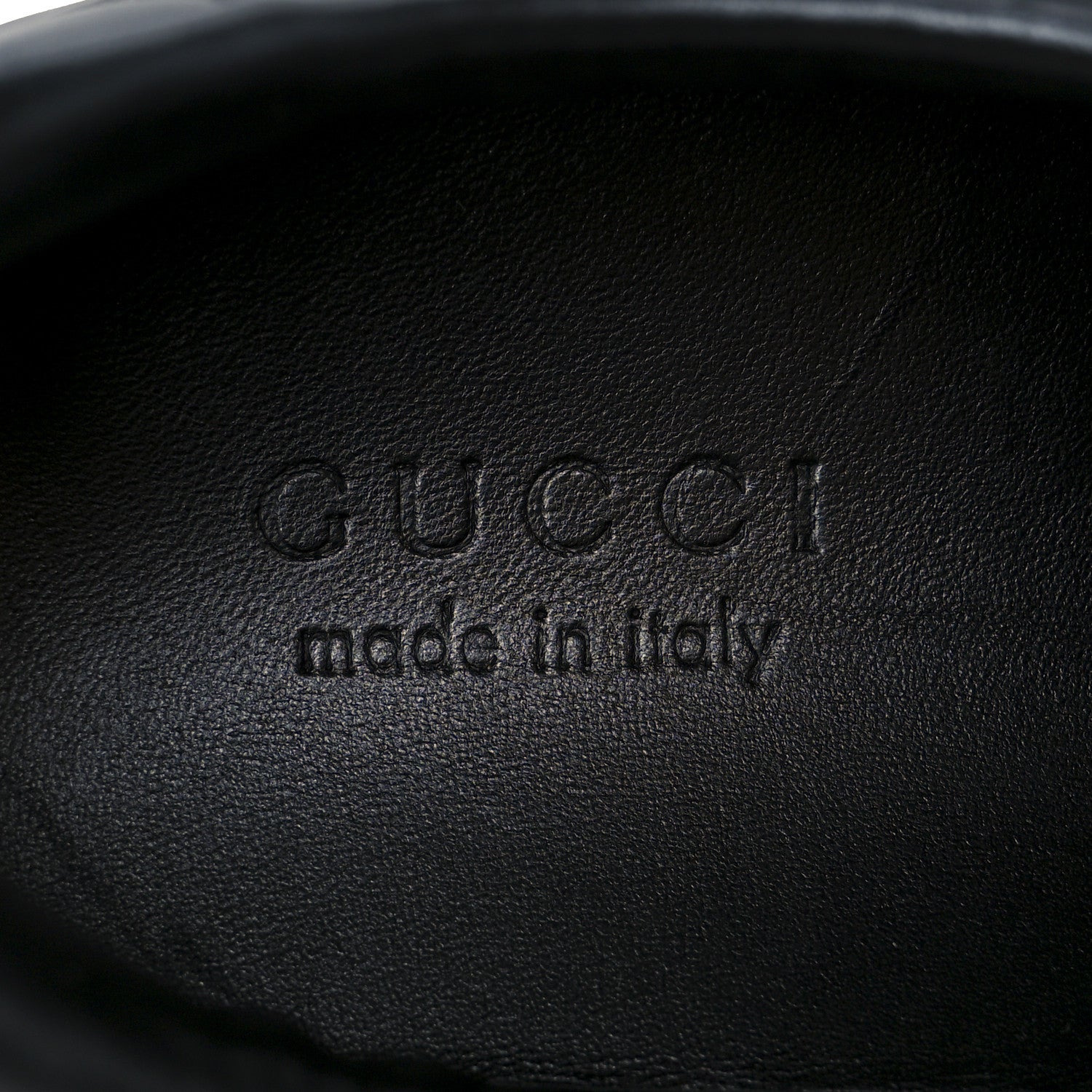 Gucci Calfskin Perforated Mens G75 Sneakers 9 Black 9 of 11