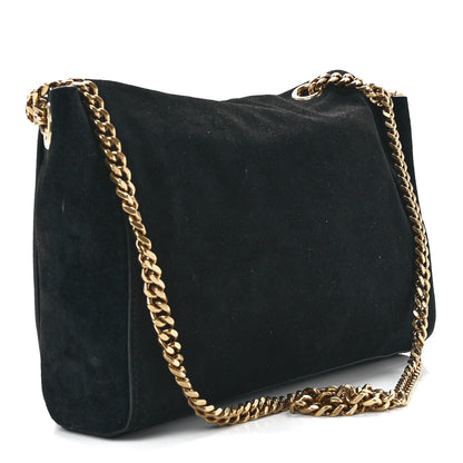 Saint Laurent Smooth Calfskin Suede Medium Reversible Monogram Kate Satchel Black 5 of 20
