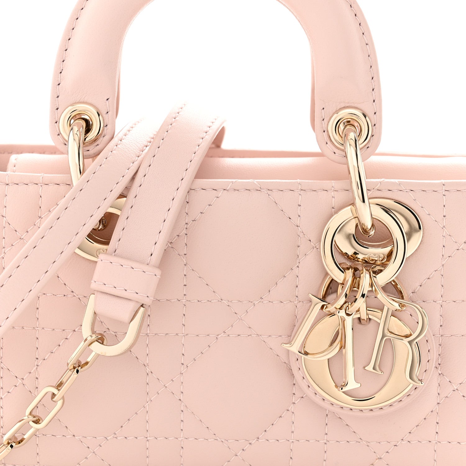 Christian Dior Lambskin Cannage Micro Lady D-Joy Powder Pink 8 of 11