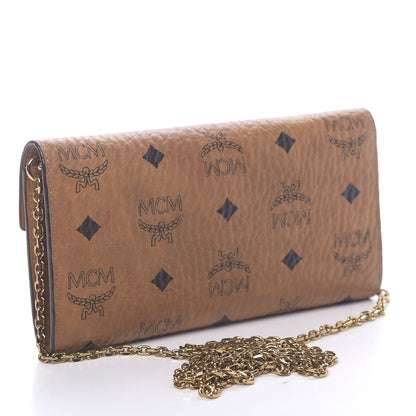 MCM Visetos Large Patricia Wallet On Chain Cognac 3 of 11