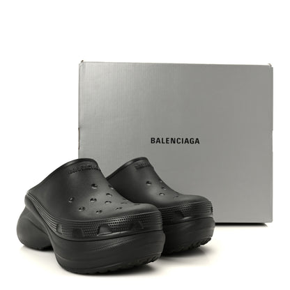 Balenciaga X CROCS Rubber Womens Mules 38 Black 10 of 10