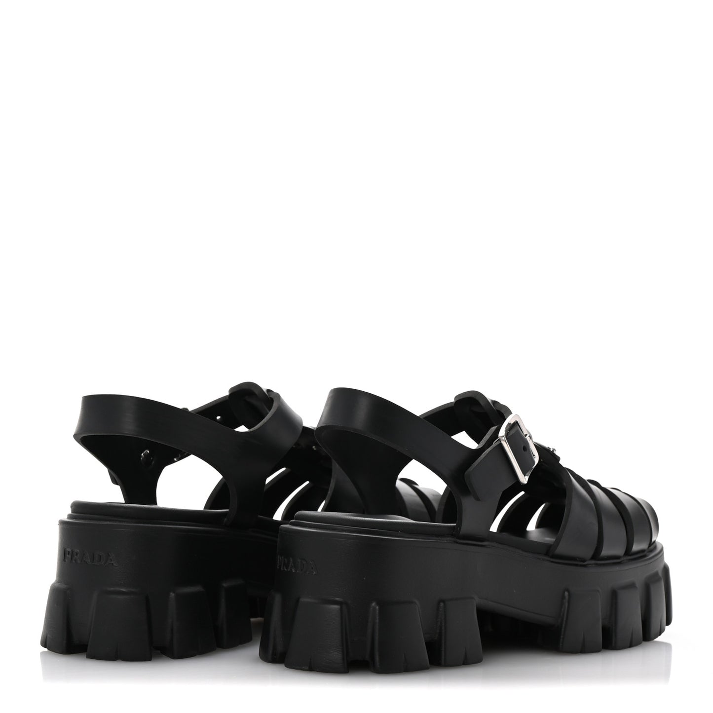 Foam Rubber Triangle Logo Monolith 55mm Cage Sandals 36 Black