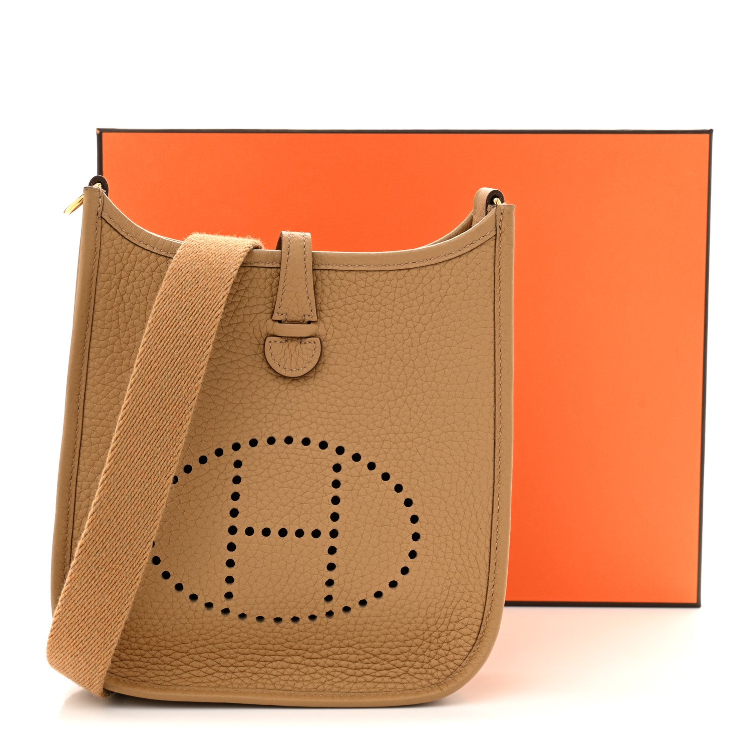 Hermes Taurillon Clemence Evelyne TPM Biscuit 12 of 12