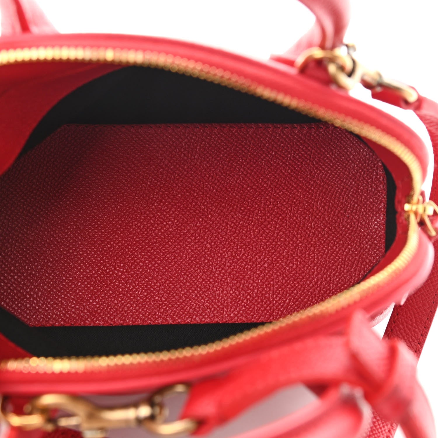 Balenciaga Signature Grained Calfskin Logo XXS Ville Top Handle Bag Rouge Lantern Black 6 of 12