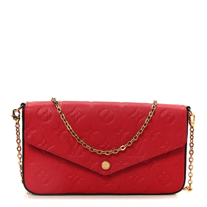 Louis Vuitton Empreinte Pochette Felicie Chain Wallet Scarlet 1 of 12