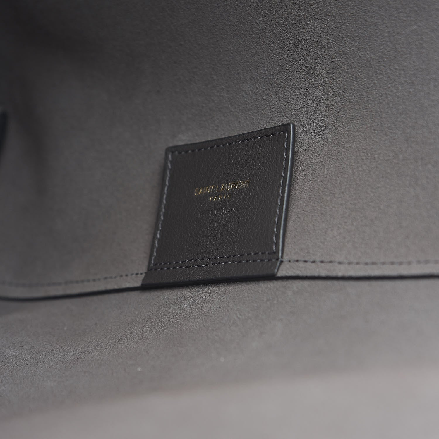 Saint Laurent Calfskin Large Shopping Tote Dark Grey 6 of 9