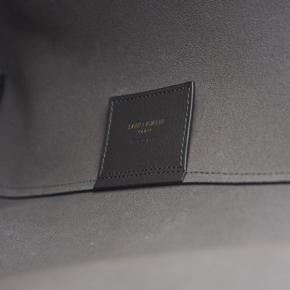 Saint Laurent Calfskin Large Shopping Tote Dark Grey 6 of 9